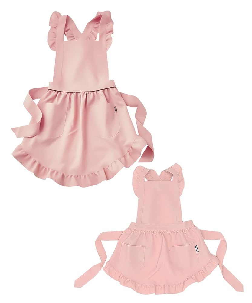 Amazon｜K1816＆JK1045の肩フリルエプロン親子セット 大人